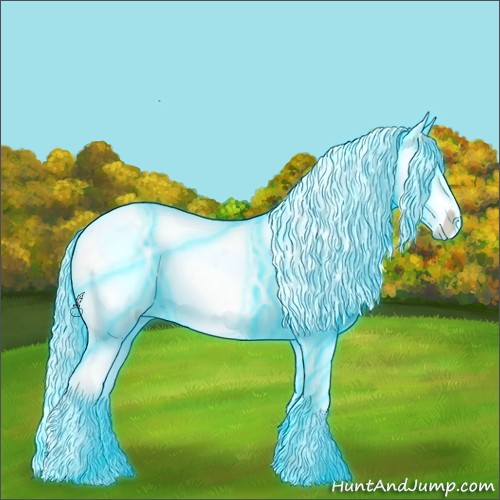 Horse Color:Thunderstruck Watercolor Silver Smoky Black Ice Sabino 