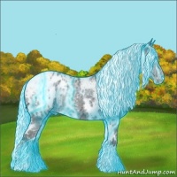 Horse Color:Thunderstruck White Spotted Silver Black Chinchilla Ice Varnish 