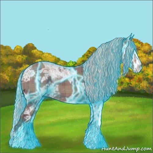 Horse Color:Thunderstruck Plaid  Silver Black Ice Sabino 