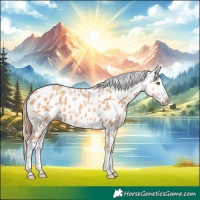 Horse Color:Amber Champagne Near Leopard