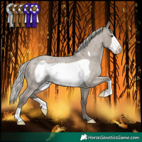 Horse Color:Silver Smoky Grullo Roan Frame 
