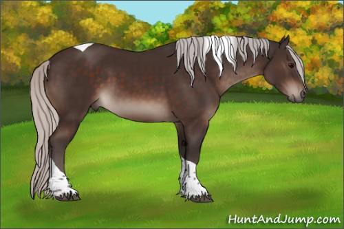Horse Color:Silver Brown Mushroom Tobiano 