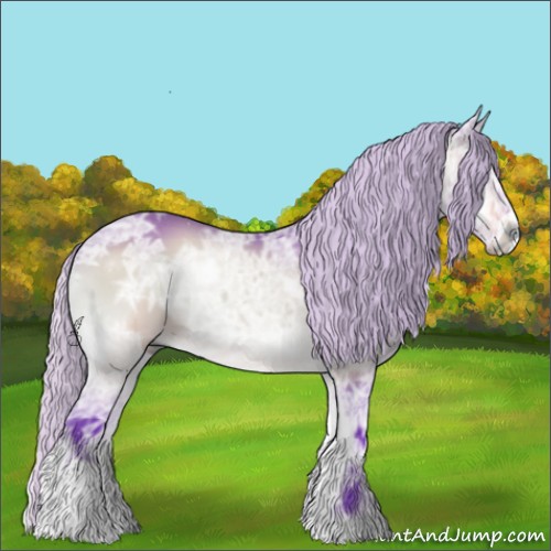 Horse Color:Watercolor Silver Bay Chinchilla Ice Onyx 