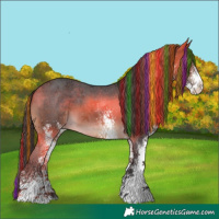 Horse Color:Painted White Spotted Bay Varnish 