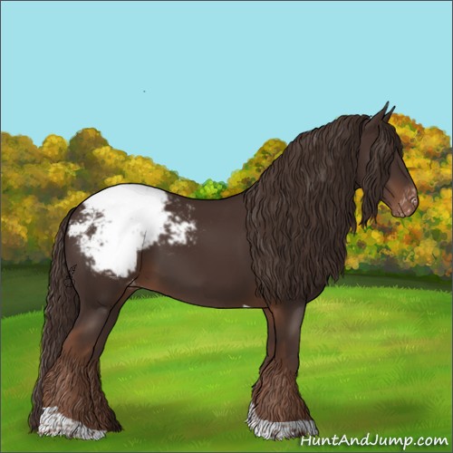 Horse Color:Liver Chestnut Tobiano Snowcap 