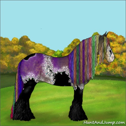 Horse Color:Platinum Painted White Spotted Liver Chestnut Tobiano 