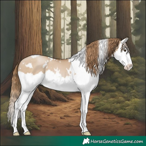 Horse Color:White Spotted Grullo Pearl Splash 