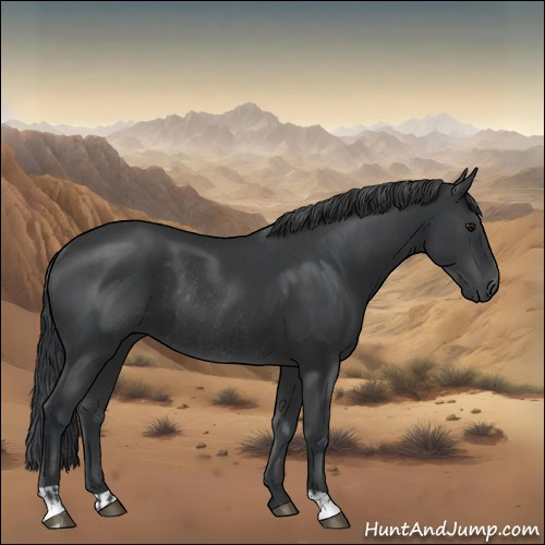 Horse Color:Black and Black Rabicano