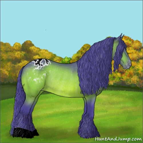 Horse Color:Watercolor Brown Varnish Rabicano 