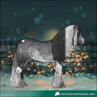 Horse Color:Brown Chinchilla Tobiano 