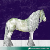 Horse Color:Watercolor White Spotted Silver Brown Ice Onyx 