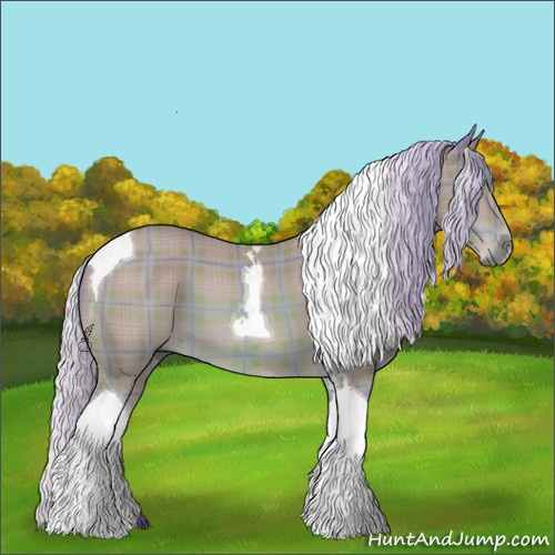 Horse Color:Watercolor Plaid Silver Bay Tobiano