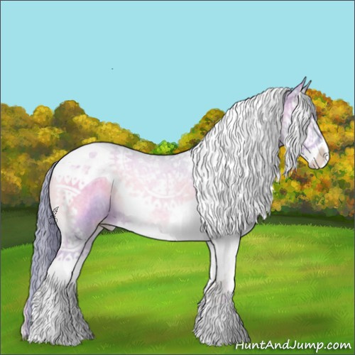 Horse Color:Watercolor Liver Red Onyx Splash Tobiano Varnish 