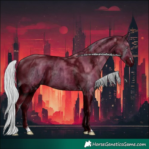 Horse Color:Silver Black Chinchilla Ice