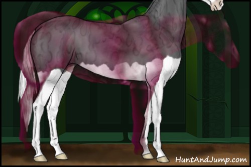 Horse Color:Silver Black Chinchilla Ice Splash 