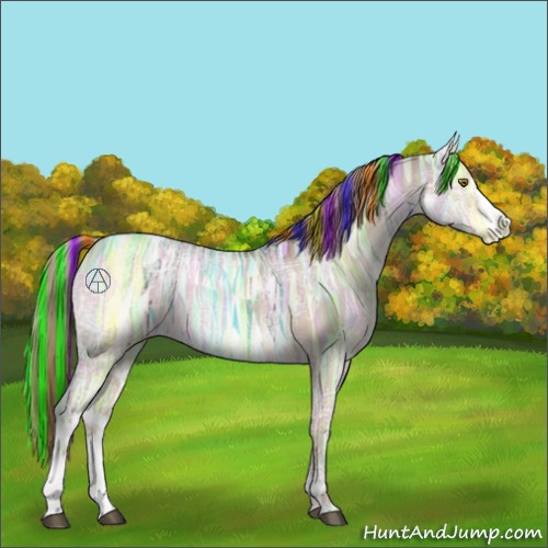 Horse Color:Painted Liver Red Dun Ice
