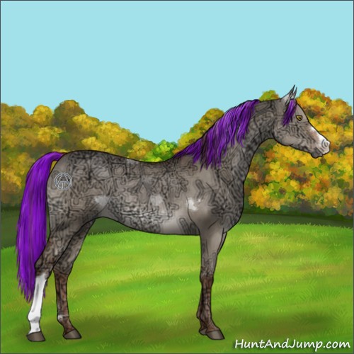 Horse Color:Painted Liver Red Dun Ice 