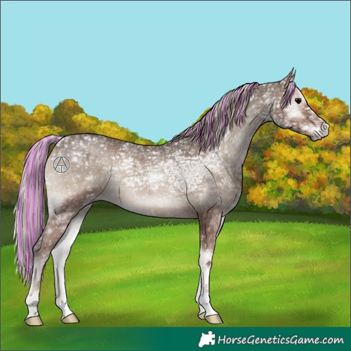 Horse Color:Painted Silver Blue Onyx Ice 