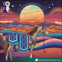 Horse Color:Brown Roan Pearl Tobiano Frame Rabicano