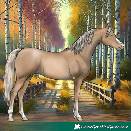 Horse Color:Chocolate Palomino Pearl Mushroom 