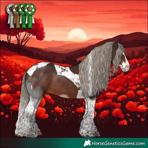 Horse Color:Liver Chestnut Splash Tobiano Rabicano 