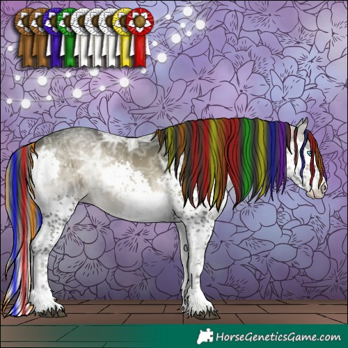 Horse Color:Platinum Painted White Spotted Brown Ice Onyx Splash Tobiano Rabicano 