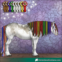 Horse Color:Platinum Painted White Spotted Brown Ice Onyx Splash Tobiano Rabicano