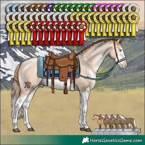 Horse Color:White Spotted Bay Pearl Dun Mushroom Splash