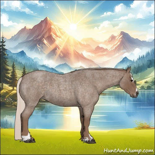 Horse Color:Silver Blue Roan Sabino 