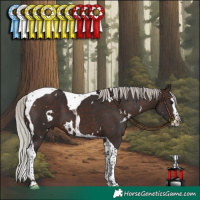 Horse Color:White Spotted Silver Brown Splash Tobiano