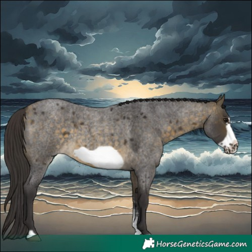 Horse Color:Buckskin Roan Sabino Frame