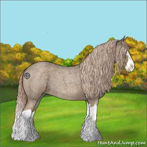 Horse Color:Chocolate Palomino Roan Splash