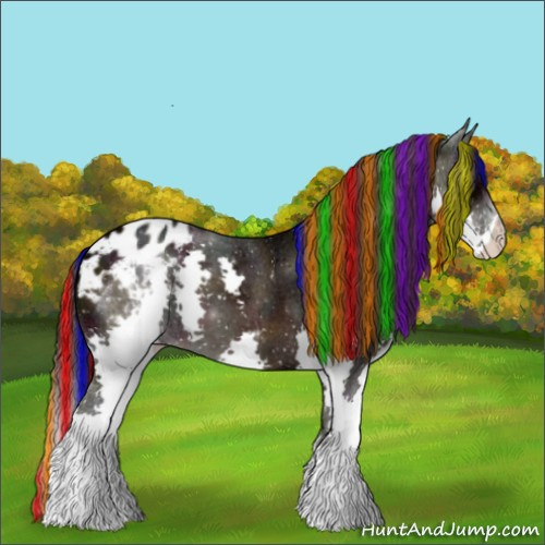 Horse Color:Painted Midnight Bay Ice Splash Appaloosa 