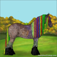 Horse Color:Painted Watercolor Bay Ice