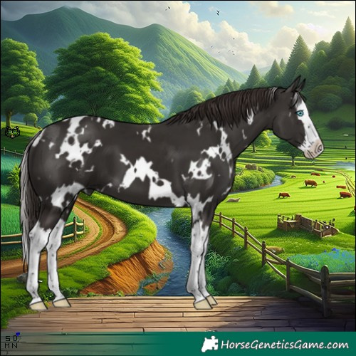 Horse Color:White Spotted Liver Chestnut Splash 
