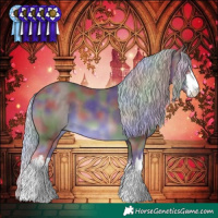 Horse Color:Nacre White Spotted Chocolate Palomino 