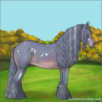 Horse Color:Watercolor White Spotted Brown 