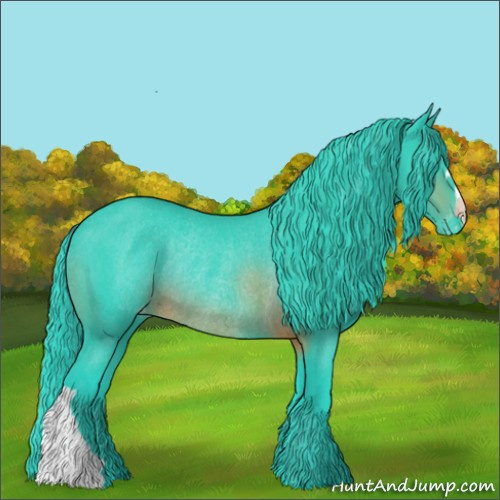 Horse Color:Watercolor Brown Varnish Rabicano
