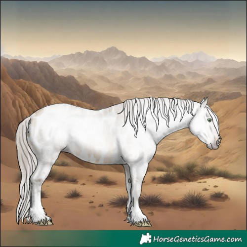 Horse Color:Gray Sable Cream Champagne Roan Tobiano Frame Near Leopard