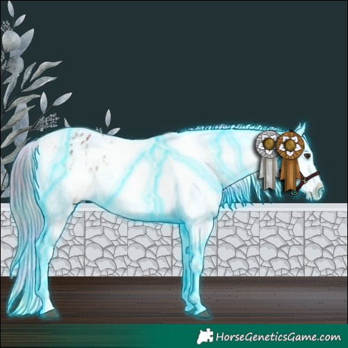 Horse Color:Nacre Thunderstruck Chestnut Tobiano Varnish 