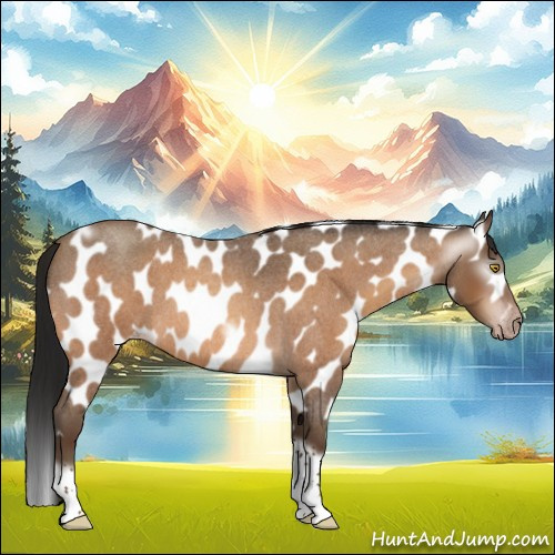 Horse Color:Gray Amber Champagne Roan Tobiano Frame Appaloosa 