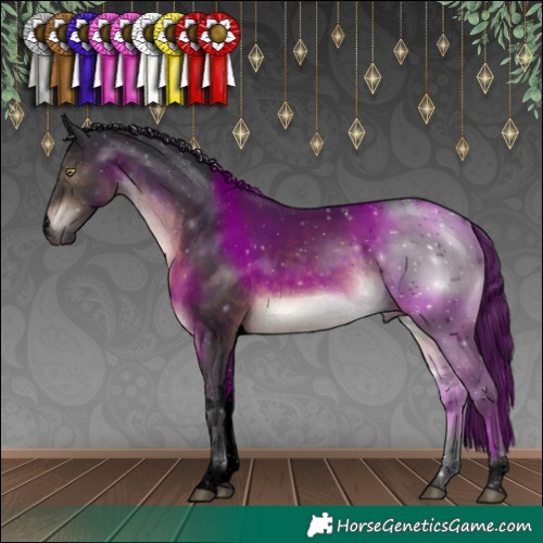 Horse Color:Void Brown Mushroom Tobiano Rabicano 