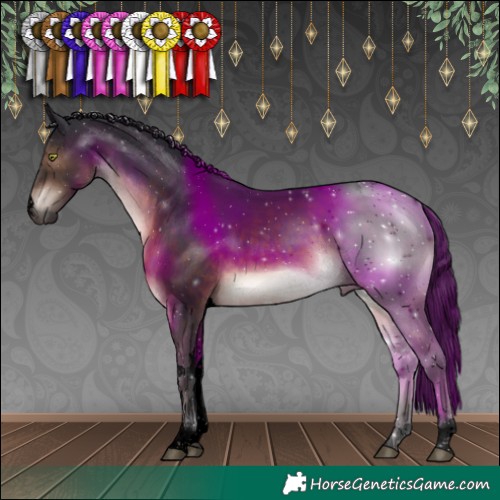 Horse Color:Void Brown Mushroom Tobiano Rabicano