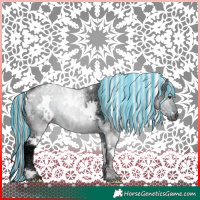 Horse Color:Painted White Spotted Silver Brown Ice Rabicano