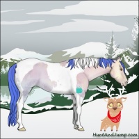 Horse Color:Watercolor Amber Champagne Ice Onyx Tobiano 
