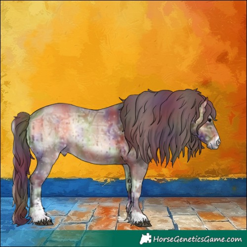 Horse Color:Nacre Chocolate Bay Ice Onyx Sabino 