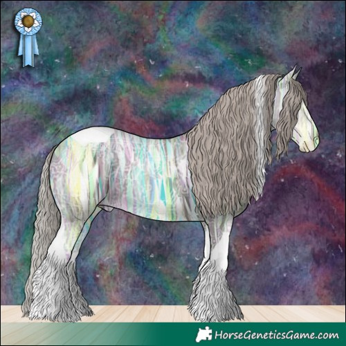 Horse Color:Silver Black Ice Tobiano 
