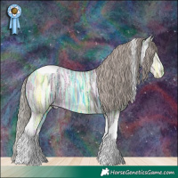 Horse Color:Silver Black Ice Tobiano 