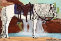 Horse Color:Perlino Dun Tobiano 