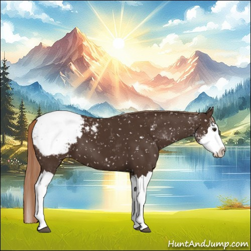 Horse Color:Liver Chestnut Sabino Splash Appaloosa 